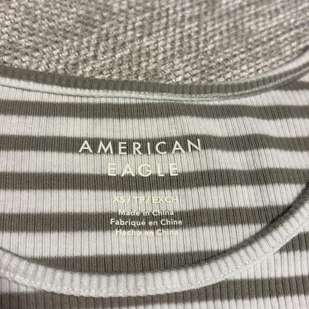 American Eagle Striped Ribbed Tee - Picture 3 of 4